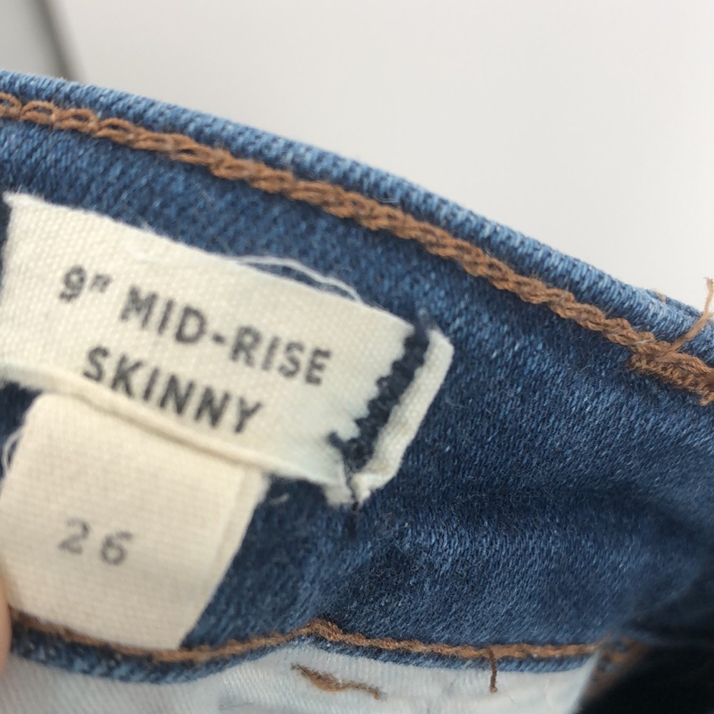 Madewell 26x28 9" Mid-Rise Skinny Jeans in Campton 0246 L9933 - Picture 6 of 10